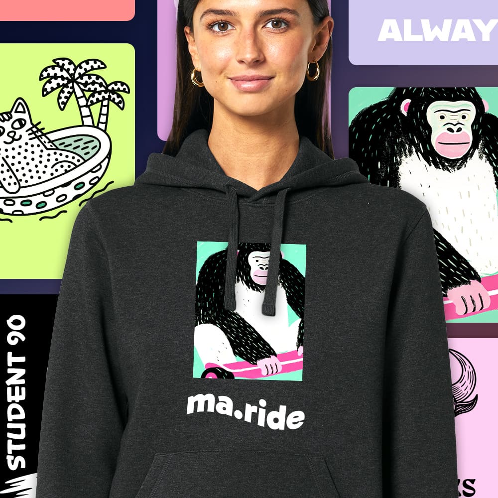 Designa egen hoodie med ditt tryck – perfekt för svensexor, möhippor, egen merch och mycket mer! 100% Ekologisk bomull & Snabba leverans från Sverige. Beställ din huvtröja på Hejdi